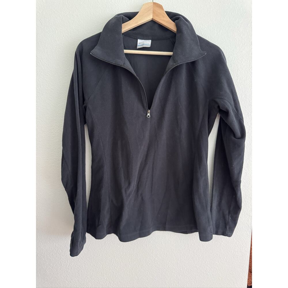 Columbia Women's Black Quarter Zip Fleece Pullover M